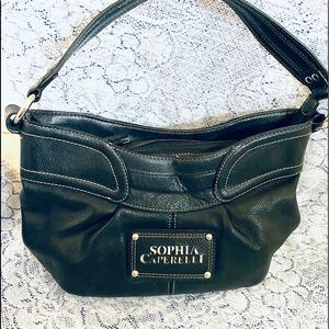 Sophia Capperelli Black Leather Hobo Purse